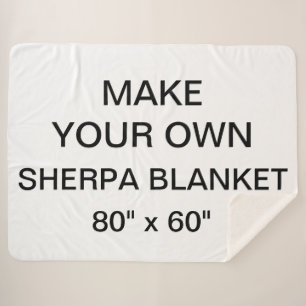 Custom Personalised Large 80" x 60" Sherpa Blanket