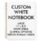 Custom Personalised Large BLANK SKETCH Notebook