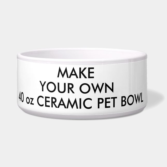 Custom Personalised Large Ceramic Dog Cat Pet Bowl (Front)