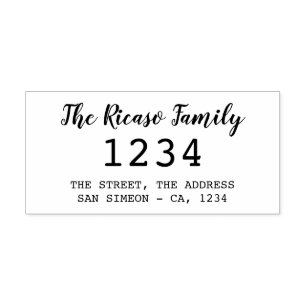 Custom Personalised Large Number Address Rubber Stamp