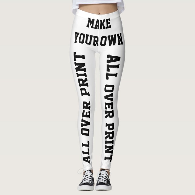 Custom Personalised Leggings or Yoga Pants Blank (Front)