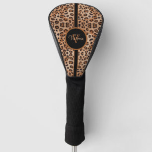 Custom Personalised Leopard Print Golf Head Cover