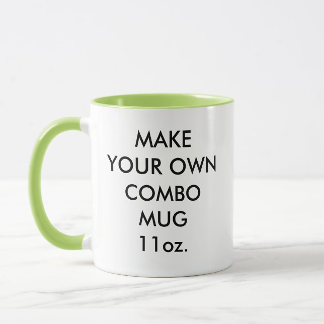 Custom Personalised Lime Combination Mug 11oz. (Left)