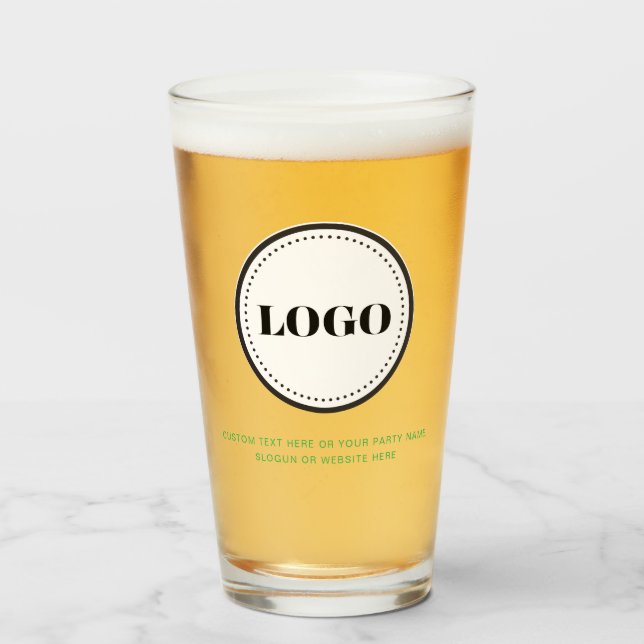 Custom Personalised Logo and Text Beer Glasses (Front Filled)