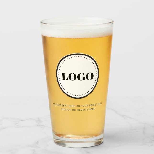 Custom Personalised Logo and Text Beer Glasses (Front Filled)