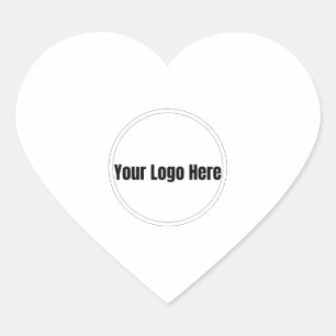 Custom Personalised Logo Heart Sticker