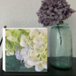 Custom Personalised Love Bible Verse White Floral Wooden Box Sign<br><div class="desc">You can add a name or names to this gorgeous elegant white and light green Bible Verse. All the text can be changed or personalised to your own inspirational quote or favourite saying if you choose. "I have loved you with an everlasting love" is written in contemporary white elegant typography....</div>