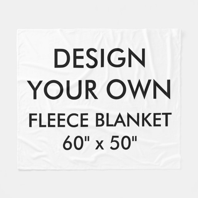 Custom Personalised Med. 60" x 50" Fleece Blanket (Front (Horizontal))