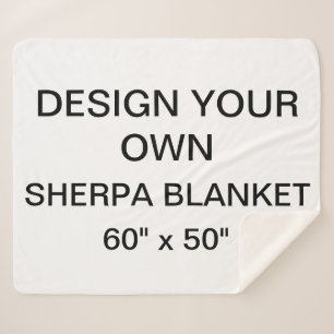Custom Personalised Med. 60" x 50" Sherpa Blanket