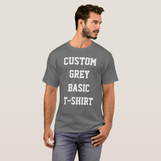 Custom Personalised Men's BASIC DARK GREY T-SHIRT