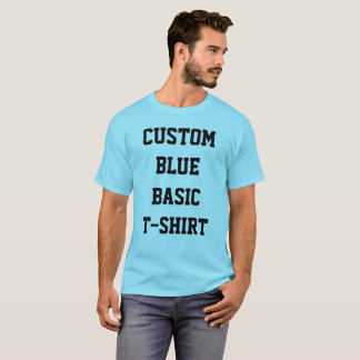 Custom Personalised Men's BASIC LIGHT BLUE T-SHIRT