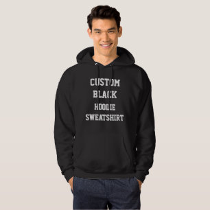 Custom Personalised Men's BLACK HOODIE SWEATSHIRT