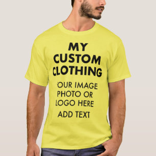 Custom Personalised MEN'S BRIGHT YELLOW T-SHIRT