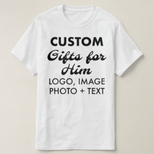 Custom personalised Men's Budget White T-Shirt