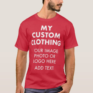Custom Personalised MEN'S CARDINAL RED T-SHIRT