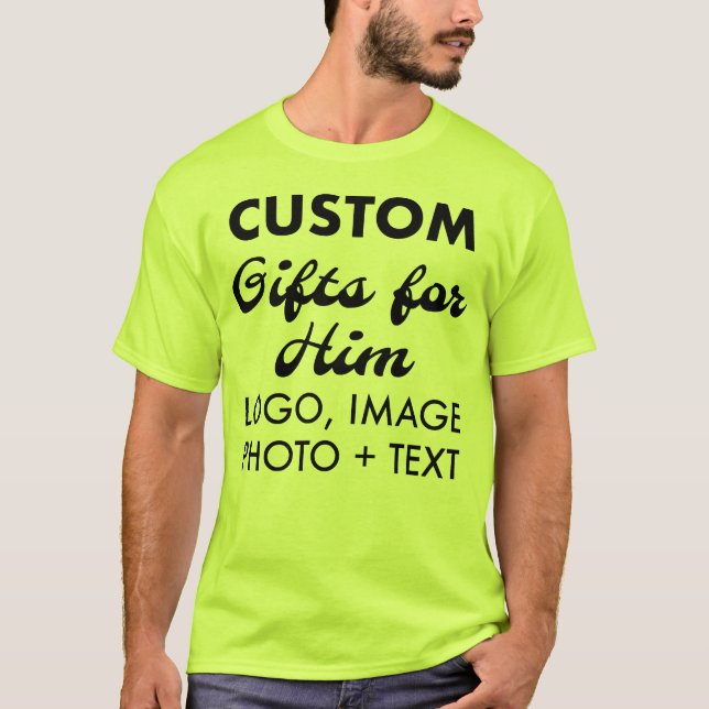 Custom personalised Men's Safety Green T-Shirt (Front)