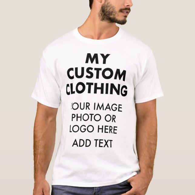 Custom Personalised MEN'S WHITE T-SHIRT (Front)