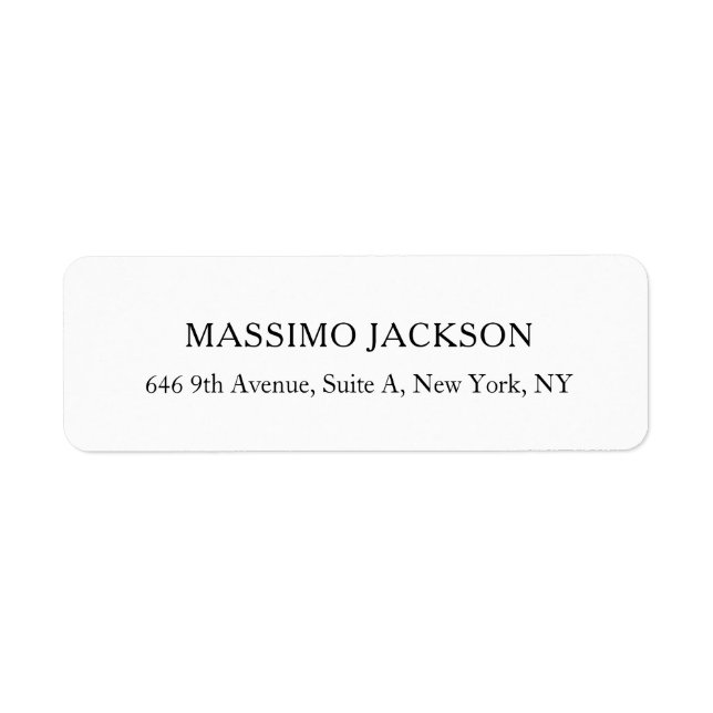 Custom personalised minimalist address name (Front)