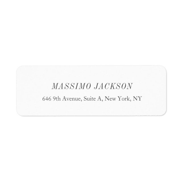 Custom personalised minimalist address name (Front)