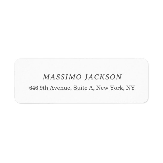 Custom personalised minimalist address name (Front)