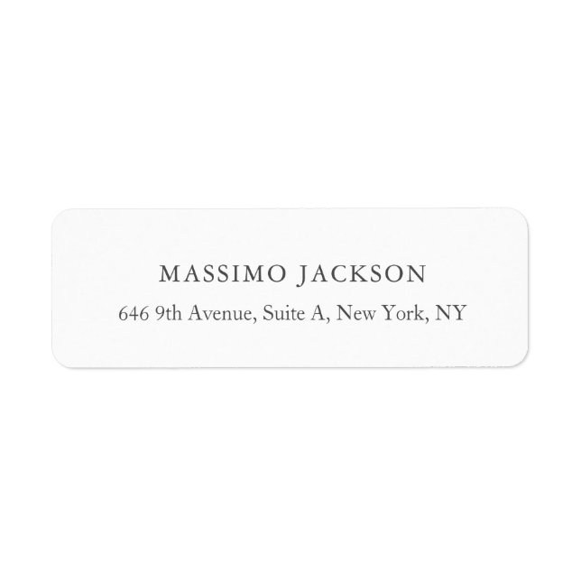 Custom personalised minimalist address name (Front)