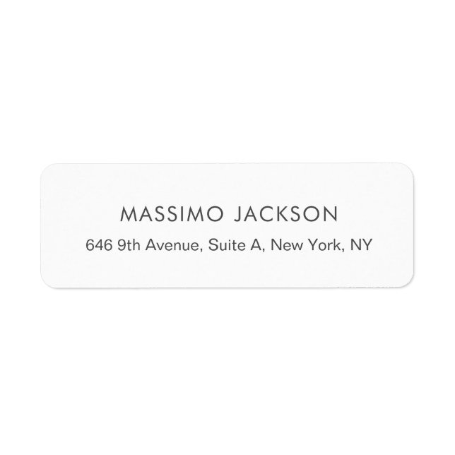 Custom personalised minimalist address name (Front)
