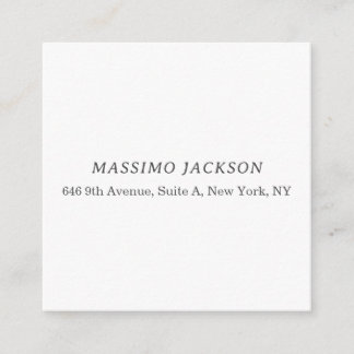 Custom personalised minimalist address name enclosure card