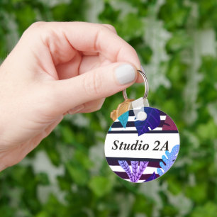 Custom Personalised Modern Minimalist Keychain