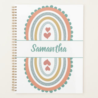 Custom /personalised modern rainbow planner