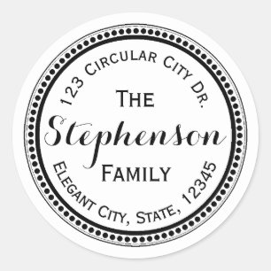 Custom Personalised Modern Return Address Label