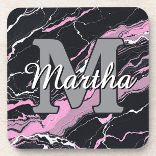 Custom Personalised Monogram Script Name Initial Coaster