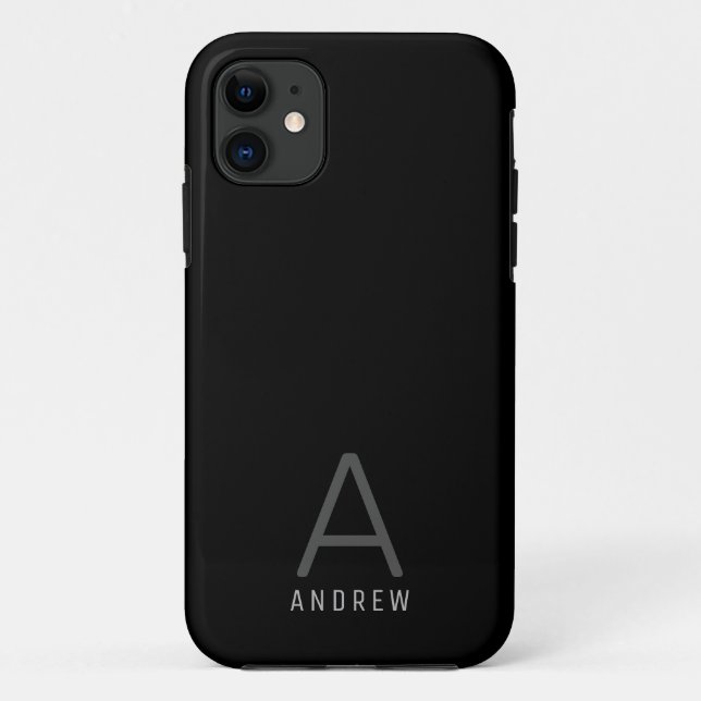 Custom Personalised Monogram Simple Name  Case-Mate iPhone Case (Back)