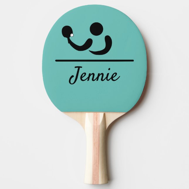 Custom Personalised Monogrammed Ping Pong Paddle (Front)
