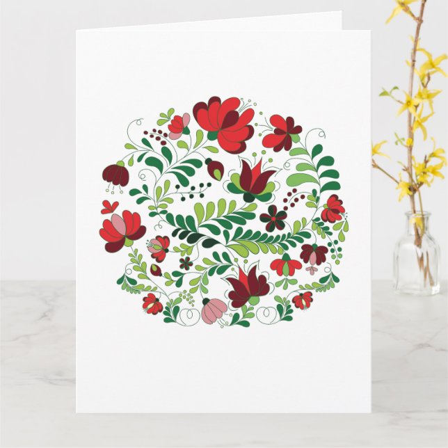 Custom Personalised  Name Floral Design Card (Yellow Flower)
