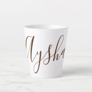 Custom Personalised Name Latte Mug