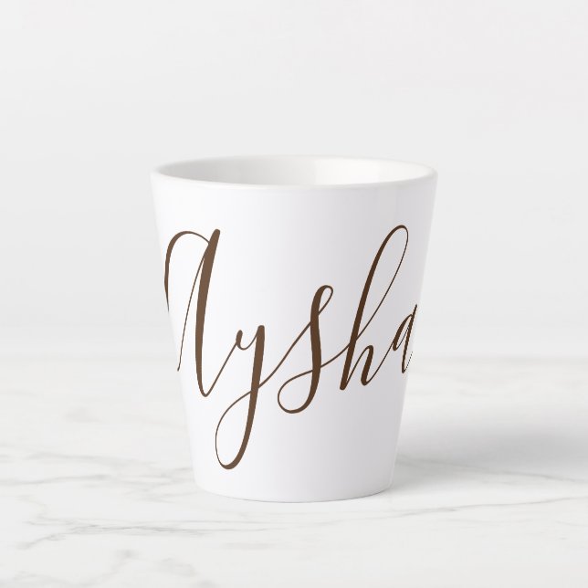 Custom Personalised Name Latte Mug (Front)
