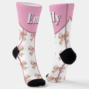 custom & personalised name notebook with bow socks