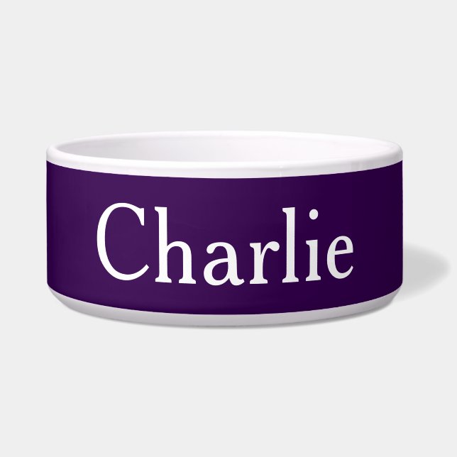 Custom Personalised Name Photo Art Dark Purple Pet (Front)