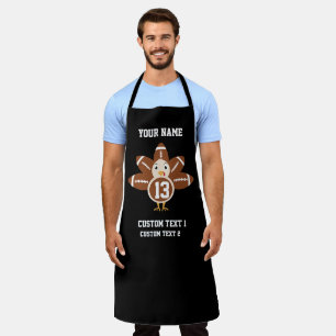 Custom Personalised Name Thanksgiving Turkey Bowl Apron