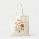 Custom Personalised Name Wildflower Floral Mimi Tote Bag<br><div class="desc">Perfect gift for Mimi's.

Customise: Your name for your Grandma,  and customise with the grandkids's names</div>