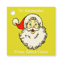 Custom Personalised Name Yellow Santa Claus