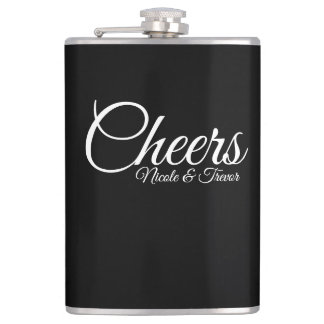 Custom Personalised Names - Cheers Hip Flask