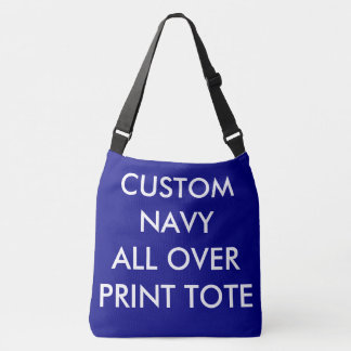 Custom Personalised NAVY ALL OVER PRINT TOTE BAG
