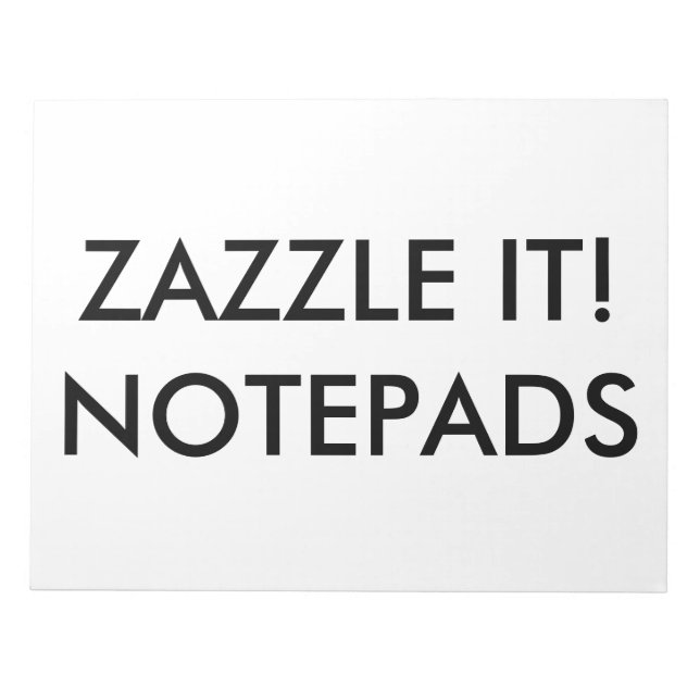 Custom Personalised Notepad Blank Template (Front)