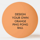 Custom Personalised ORANGE Ping Pong Ball
