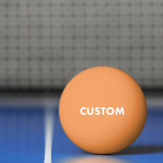 Custom Personalised ORANGE Table Tennis Ping Pong Ball