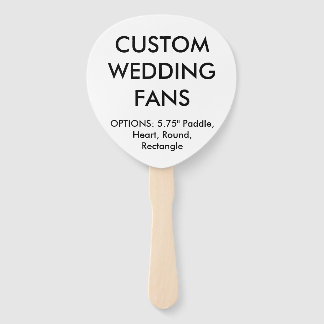Custom Personalised PADDLE WEDDING FANS Template