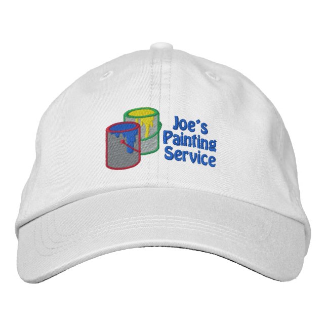 Custom Personalised Painter Hats - Add Text (Front)