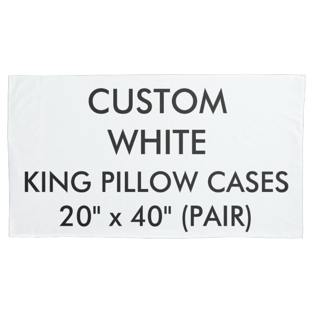 Custom Personalised Pair of King Size Pillow Cases (Front-Left)