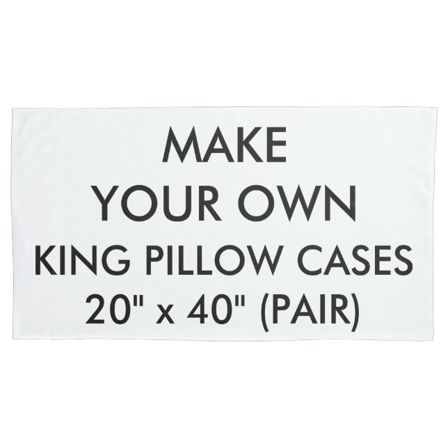 Custom Personalised Pair of King Size Pillow Cases (Front-Left)
